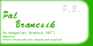 pal brancsik business card